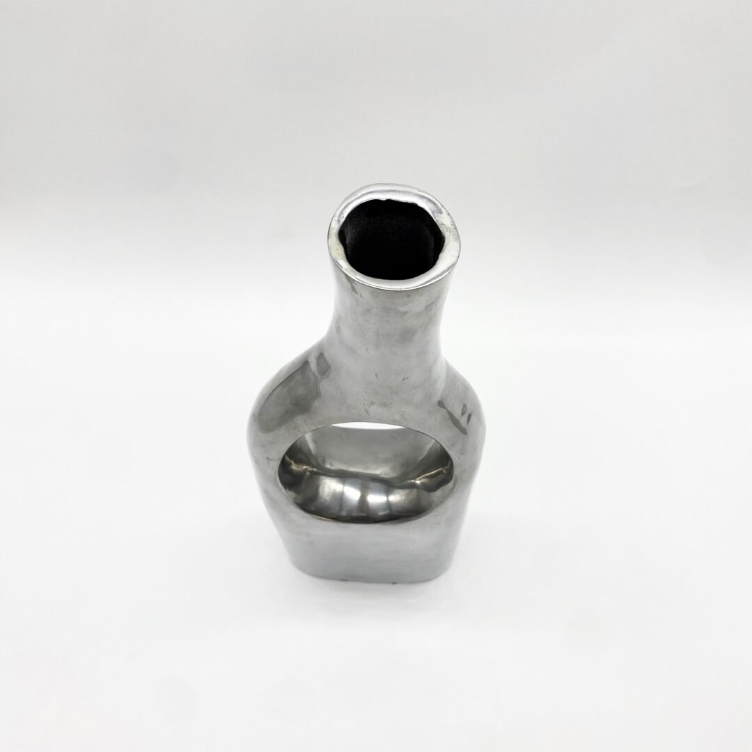 VASE MODERNISTE / FONTE D’ALUMINIUM – 1970s – Image 8