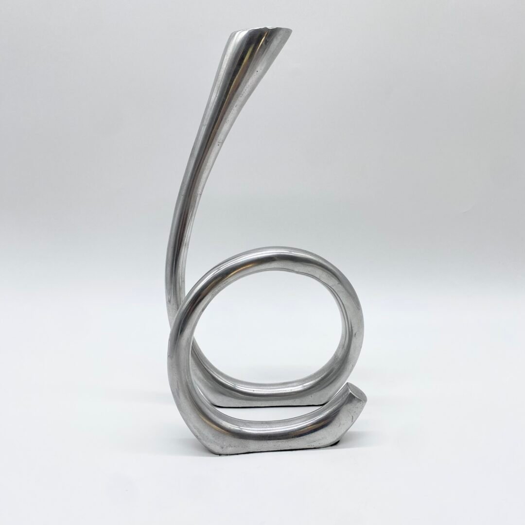 BOUGEOIR BIOMORPHIQUE / FONTE D'ALU – 1980s