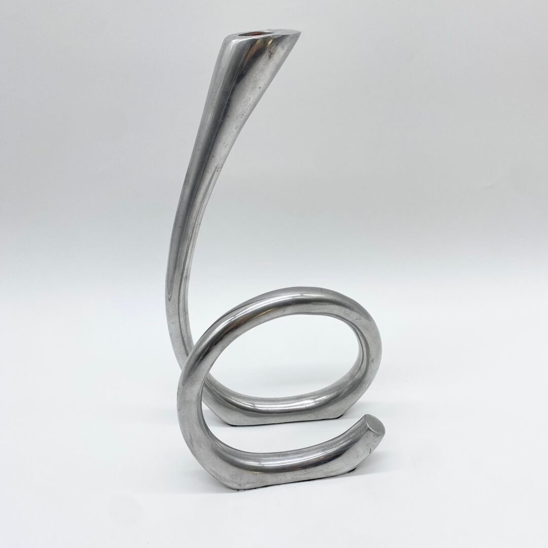 BOUGEOIR BIOMORPHIQUE / FONTE D'ALU – 1980s – Image 5