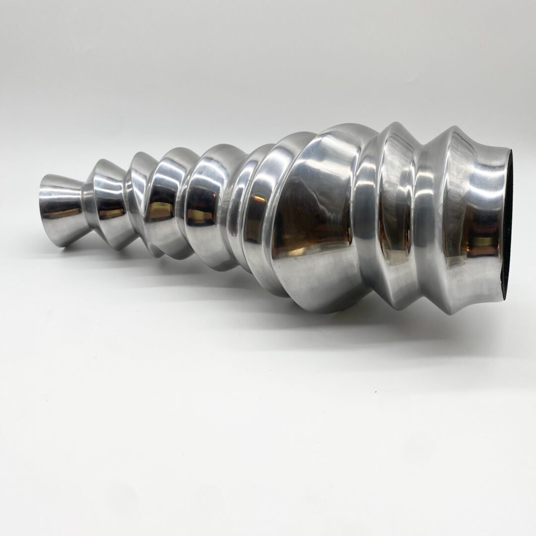 VASE "TORSADÉ" / FONTE D’ALUMINIUM – 1980s – Image 12