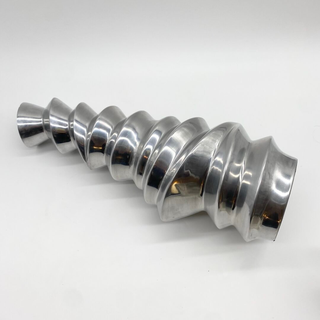 VASE "TORSADÉ" / FONTE D’ALUMINIUM – 1980s – Image 13