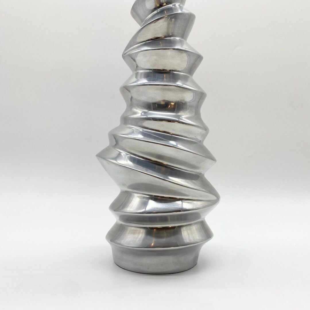 VASE "TORSADÉ" / FONTE D’ALUMINIUM – 1980s – Image 16