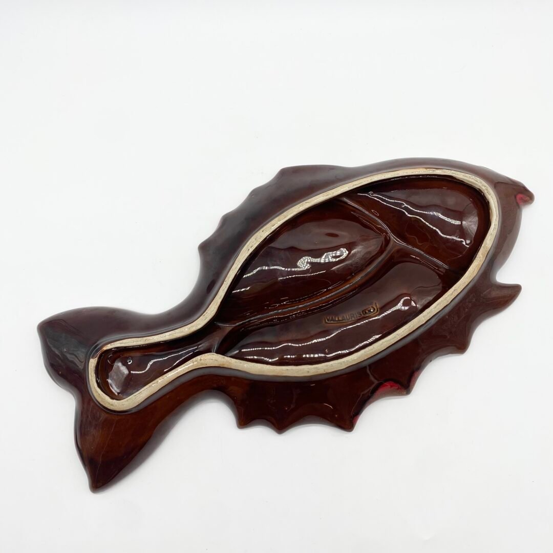 PLAT POISSON / CÉRAMIQUE "VALLAURIS" – 1960s – Image 11