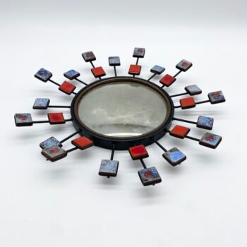 MIROIR "SOLEIL" SIGNÉ GÉO DUVIVIER, 1950-60s