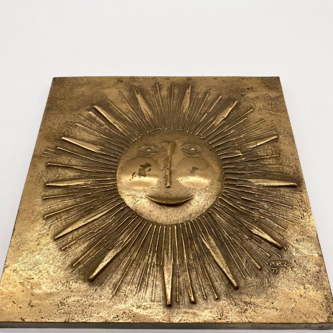 BRONZE "SOLEIL" PAR JÁNOS PERCZ — 1977 – Image 2