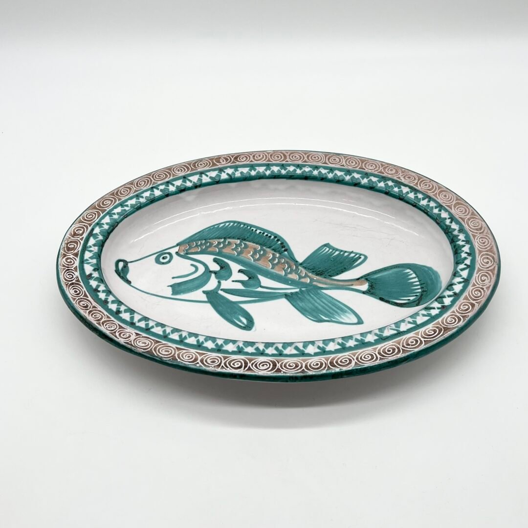PLAT OVALE ROBERT PICAULT – MOTIF POISSON, 1950 – Image 3