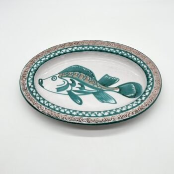 PLAT OVALE ROBERT PICAULT – MOTIF POISSON, 1950
