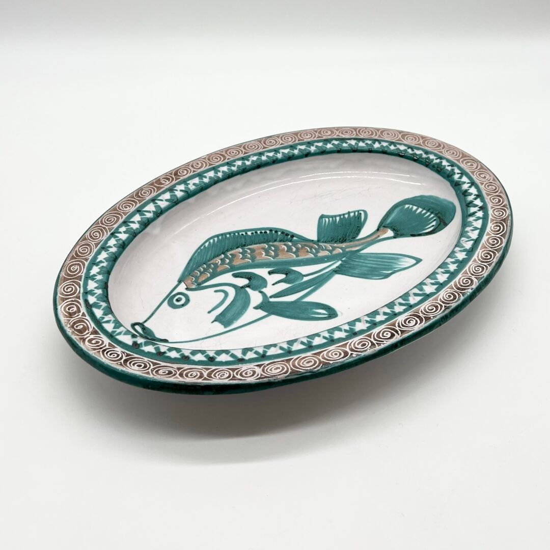 PLAT OVALE ROBERT PICAULT – MOTIF POISSON, 1950 – Image 8