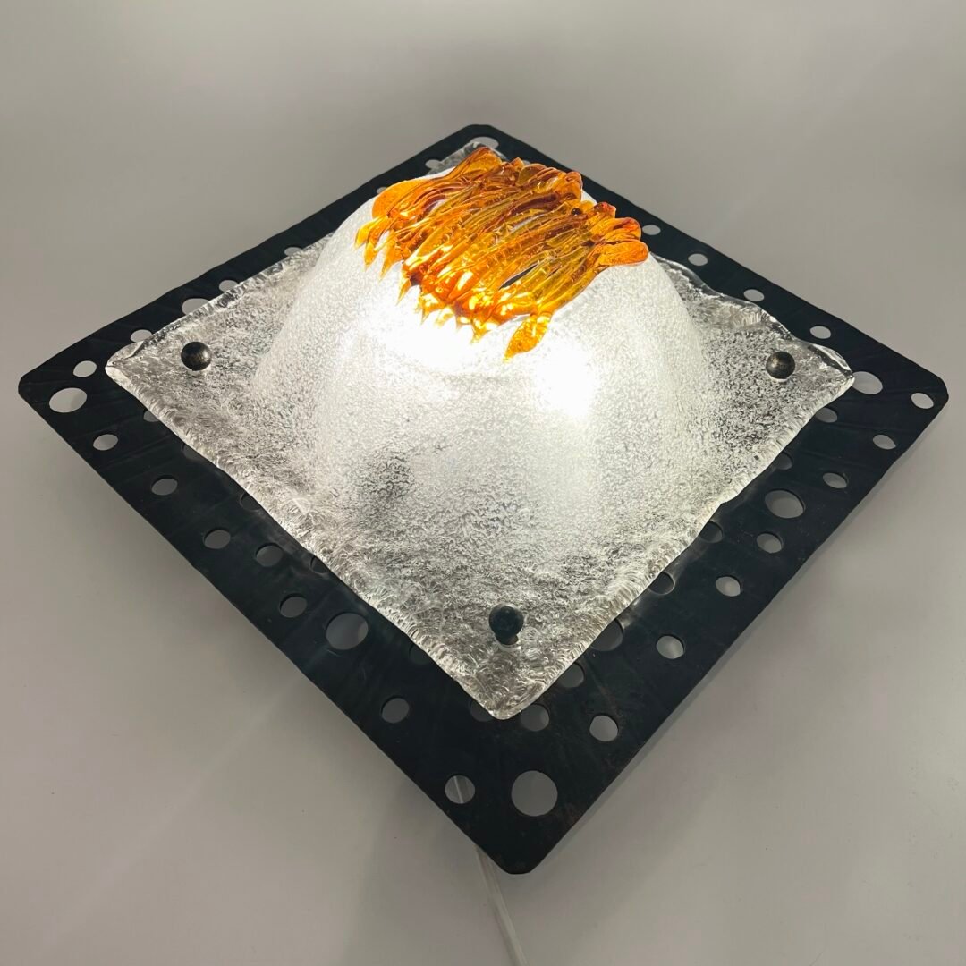 APPLIQUE (XXL) FER FORGÉ ET MURANO POUR "MAZZEGA", 1970s – Image 3