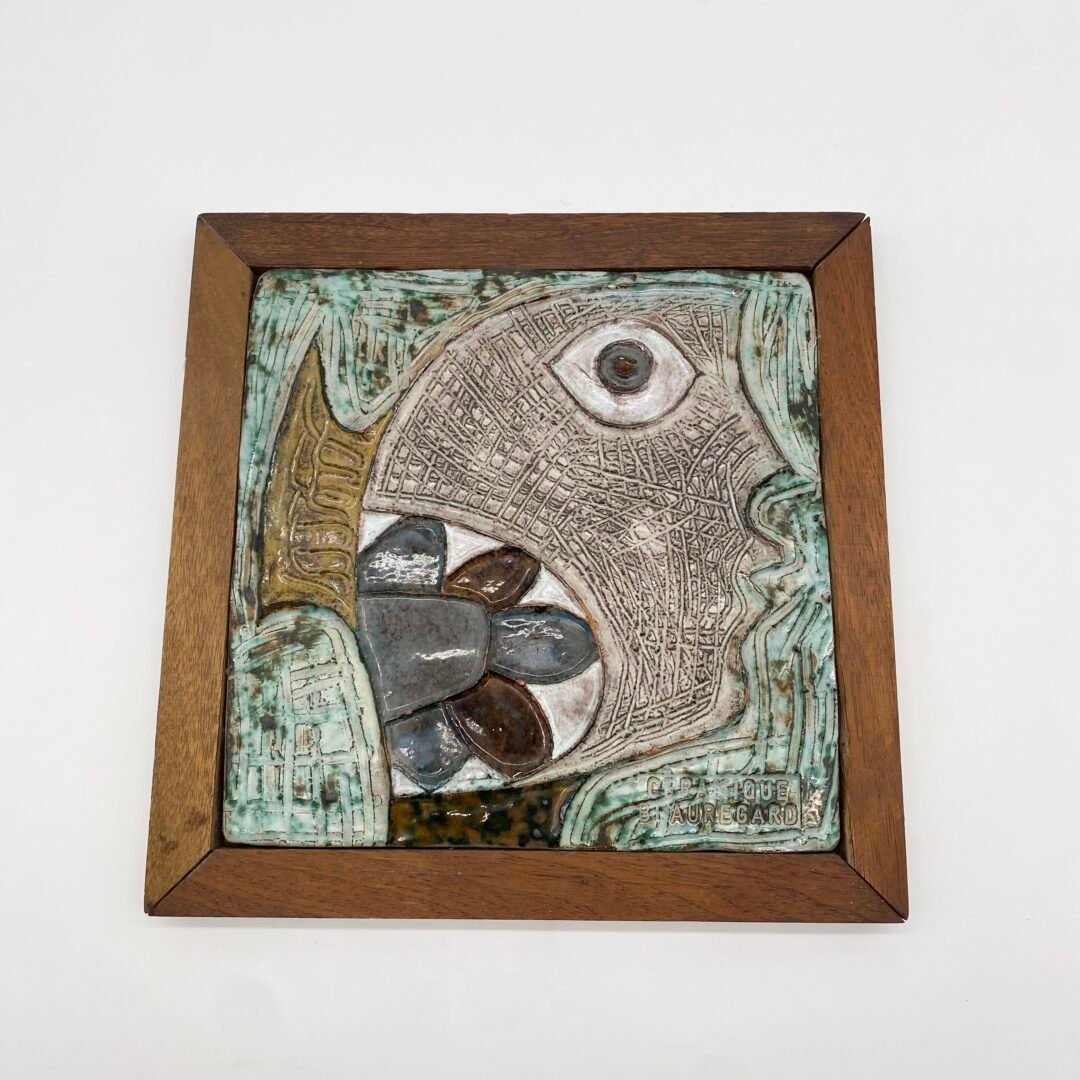 CÉRAMIQUE MURALE ANTHROPOMORPHE, "BEAUREGARD", 1960s