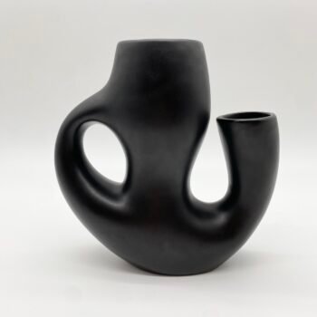VASE "REVERNAY" CÉRAMIQUE NOIRE, 1950s
