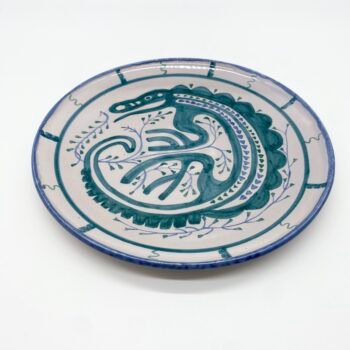 ASSIETTE "CROCO" CÉRAMIQUE POLYCHROME, VALLAURIS 1950s