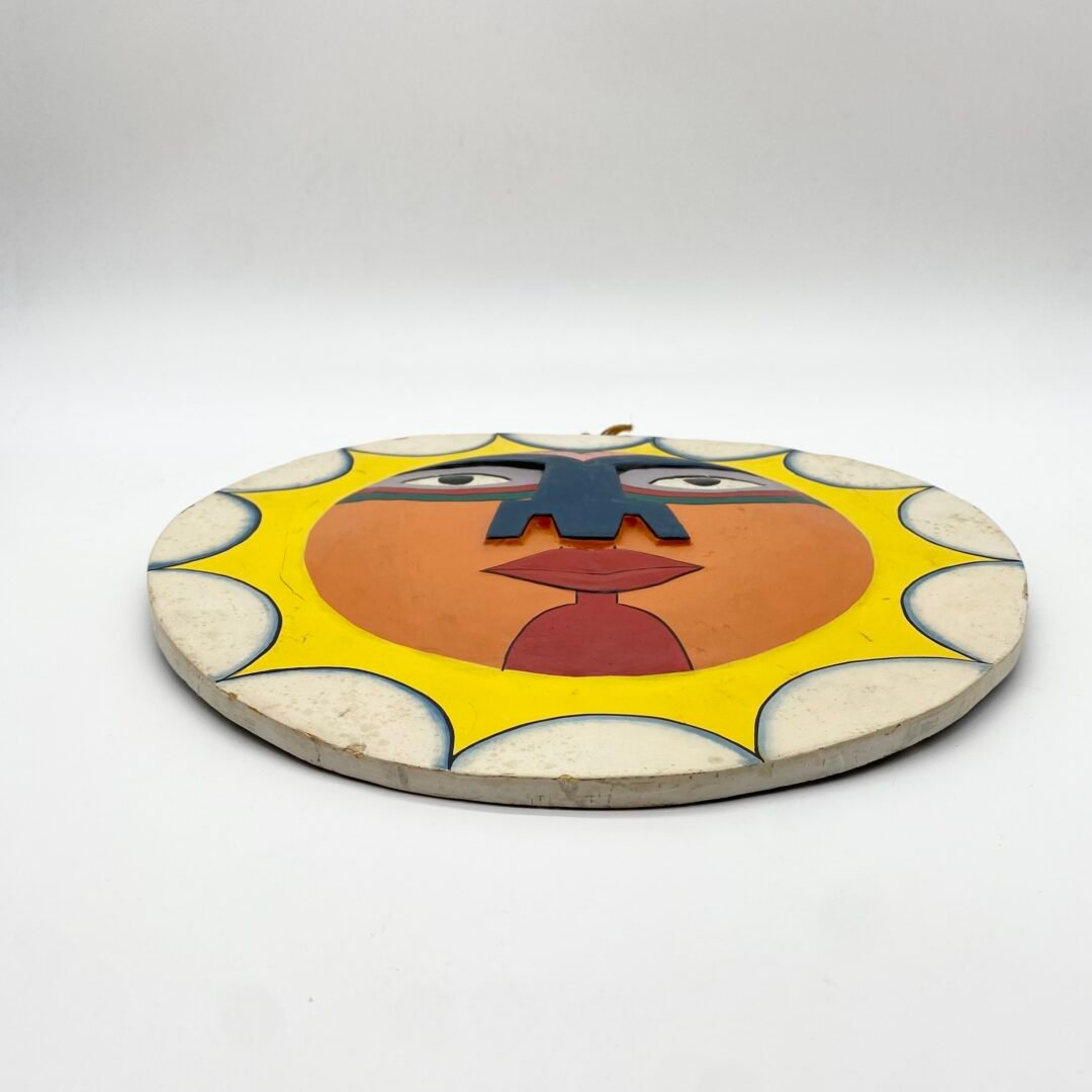 PANNEAU MURAL BOIS — "VISAGE SOLAIRE", 1970s – Image 5
