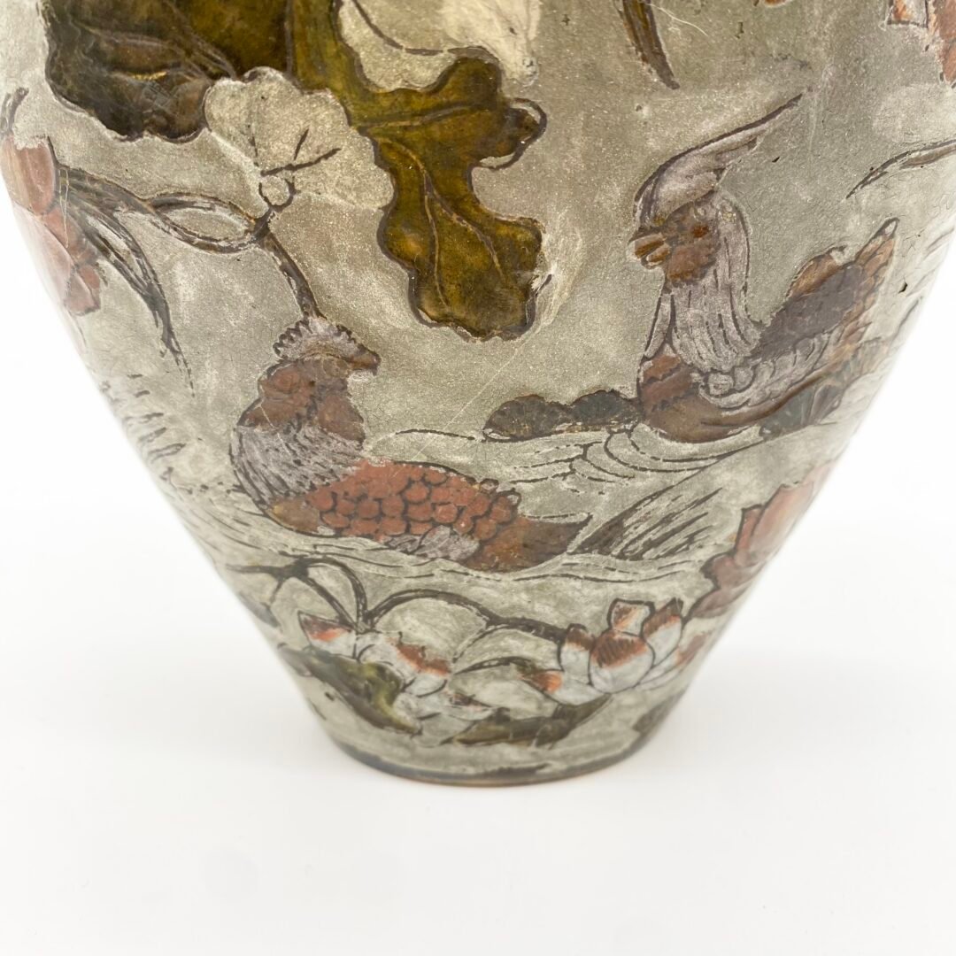 VASE "MEIJI" LAITON CLOISONNÉ, 1900s – Image 3