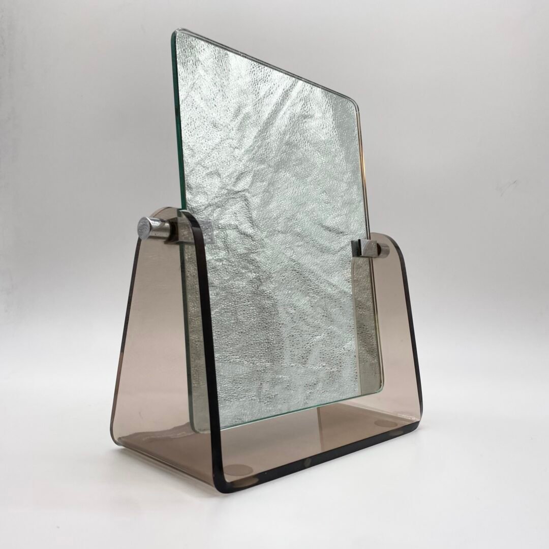 MIROIR PLEXI FUMÉ — CRÉATION J.P. MAUGER, 1970s