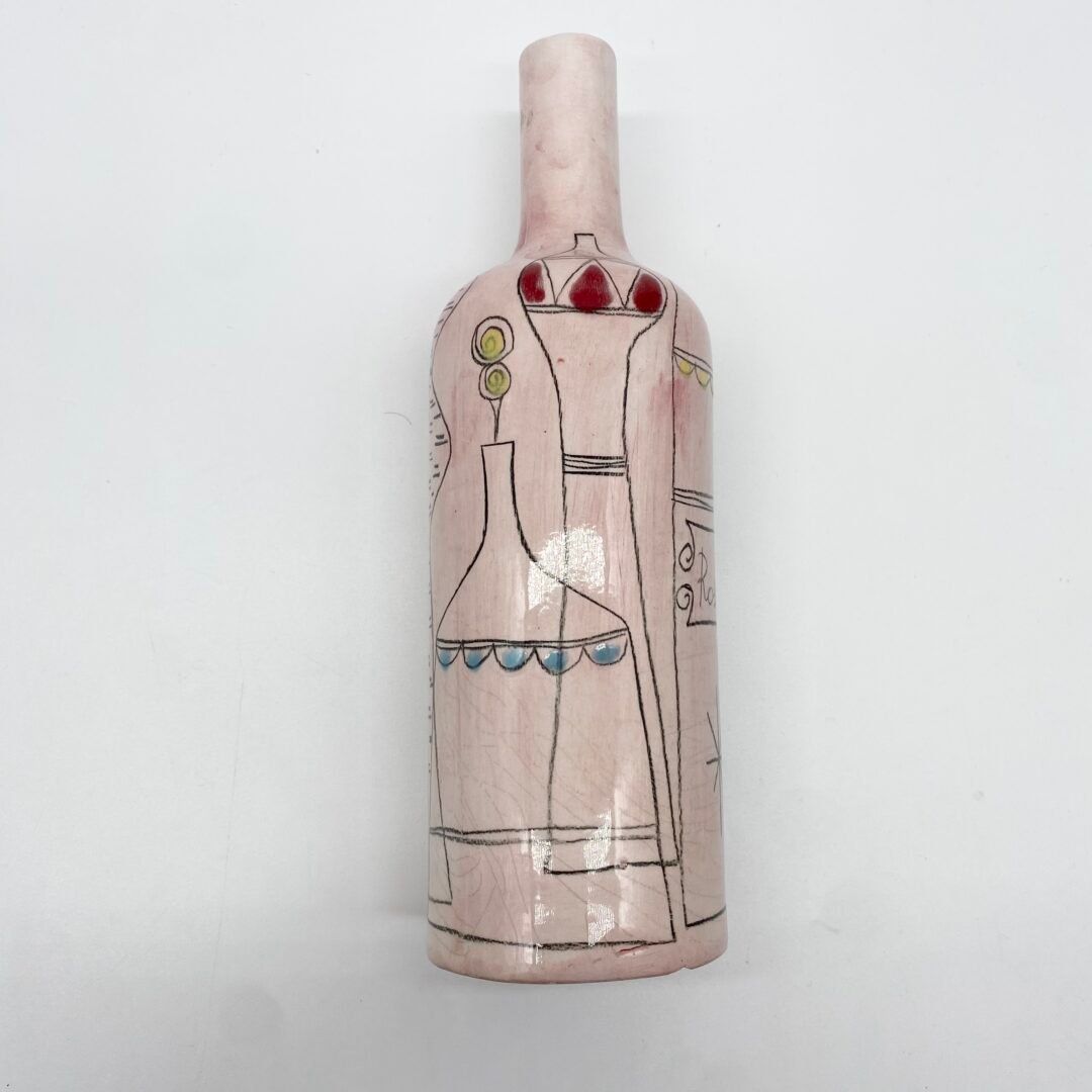 VASE "BOUTEILLE" CÉRAMIQUE, PRATO ITALY 1960s – Image 4