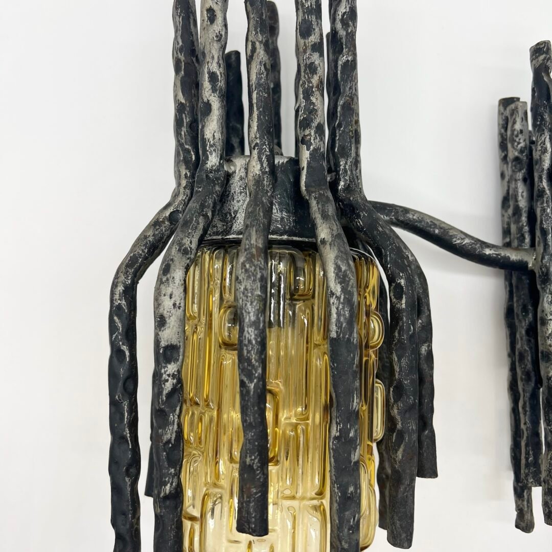 PAIRE D’APPLIQUES BRUTALISTES PAR "MARCELLO FANTONI", 1960s – Image 11
