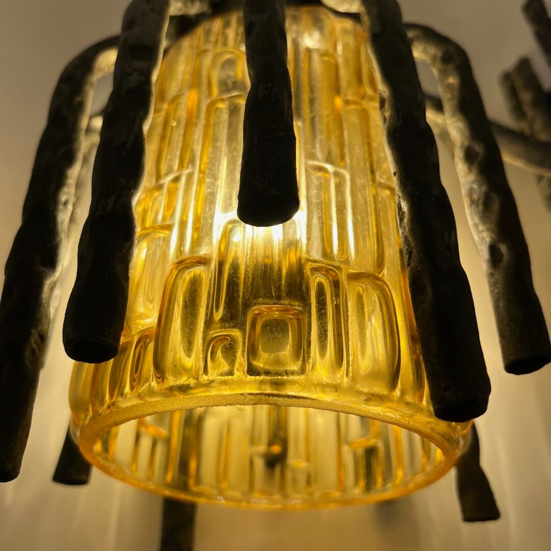 PAIRE D’APPLIQUES BRUTALISTES PAR "MARCELLO FANTONI", 1960s – Image 7