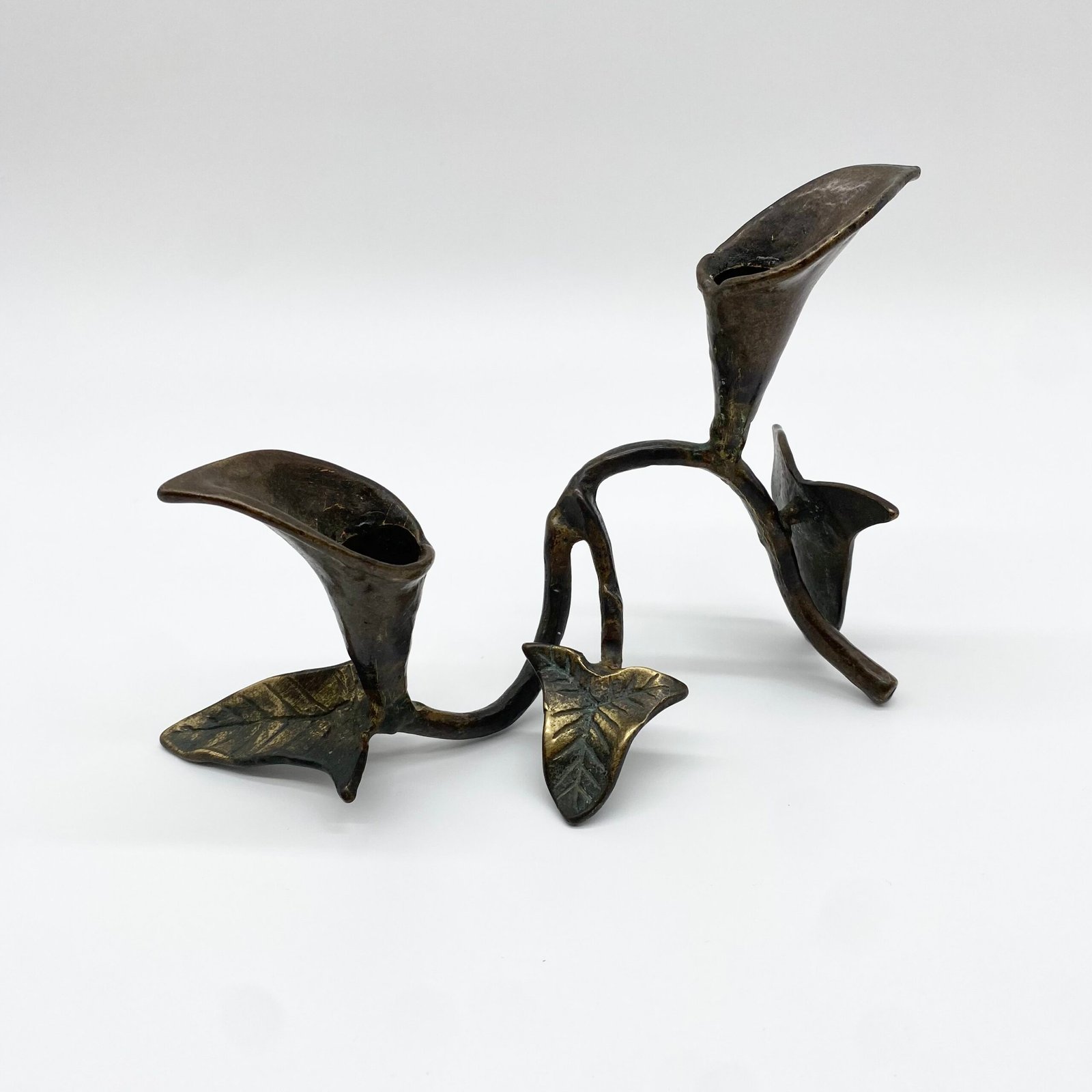 BOUGEOIR EN BRONZE – FLORAL, 1960s