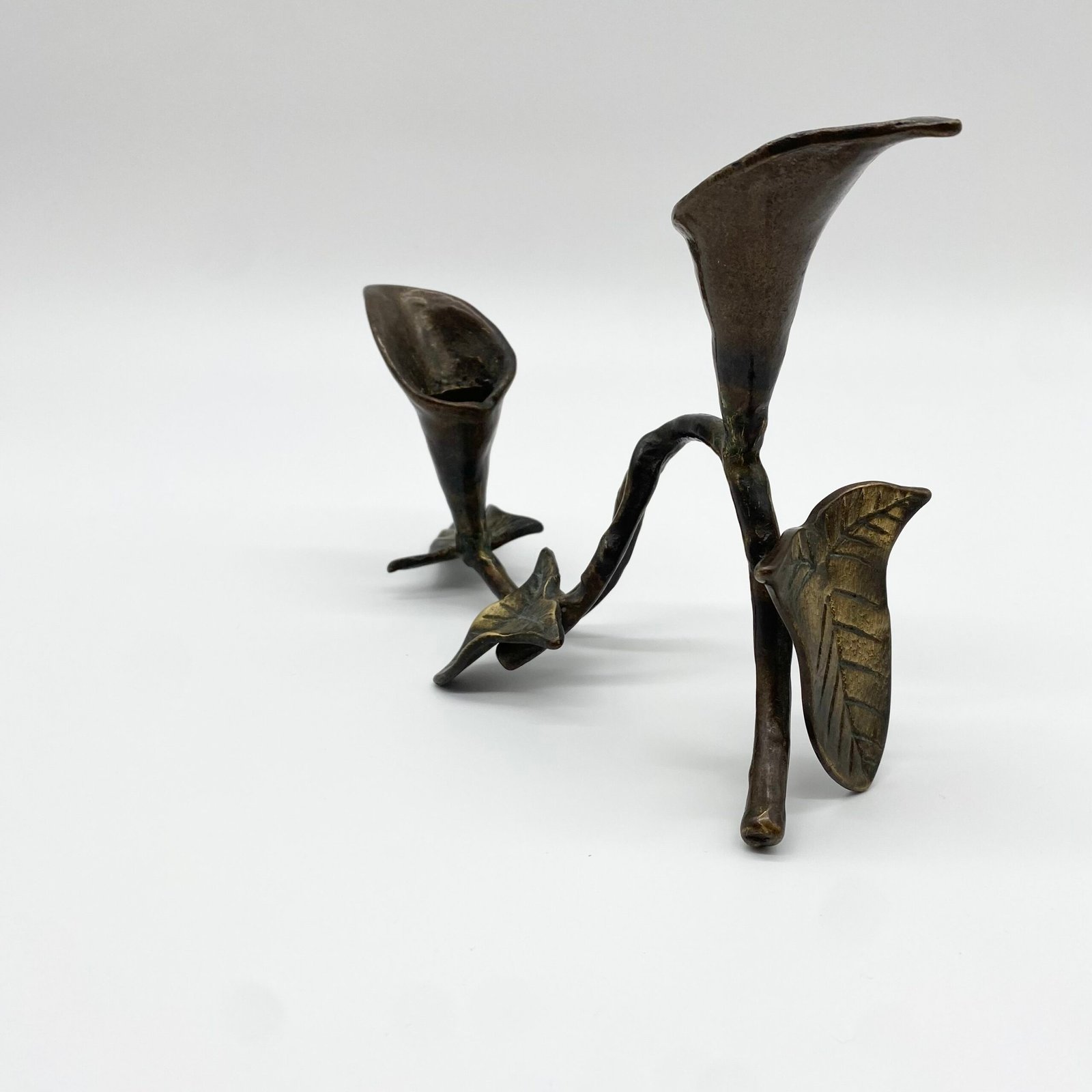 BOUGEOIR EN BRONZE – FLORAL, 1960s – Image 7