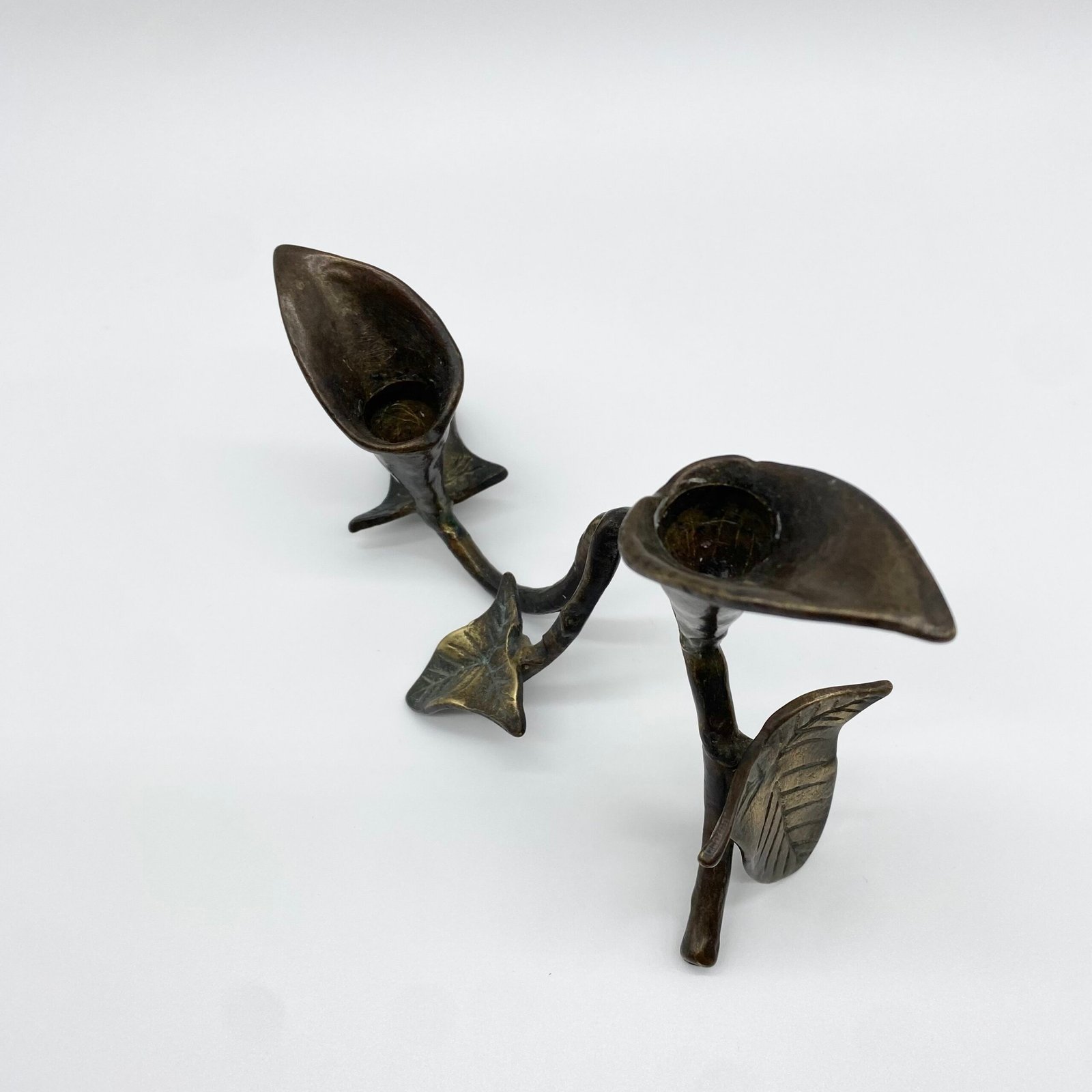 BOUGEOIR EN BRONZE – FLORAL, 1960s – Image 6