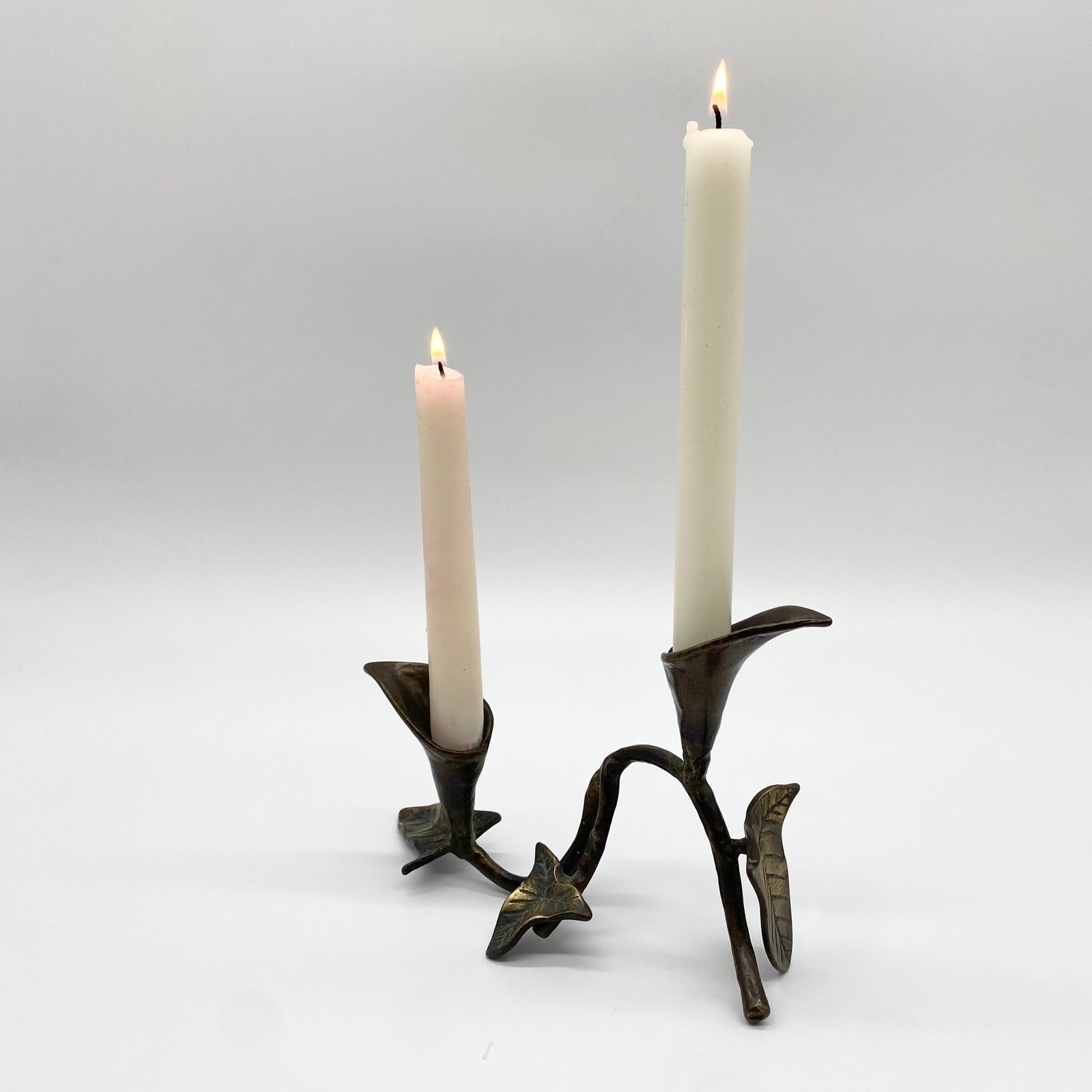 BOUGEOIR EN BRONZE – FLORAL, 1960s – Image 5