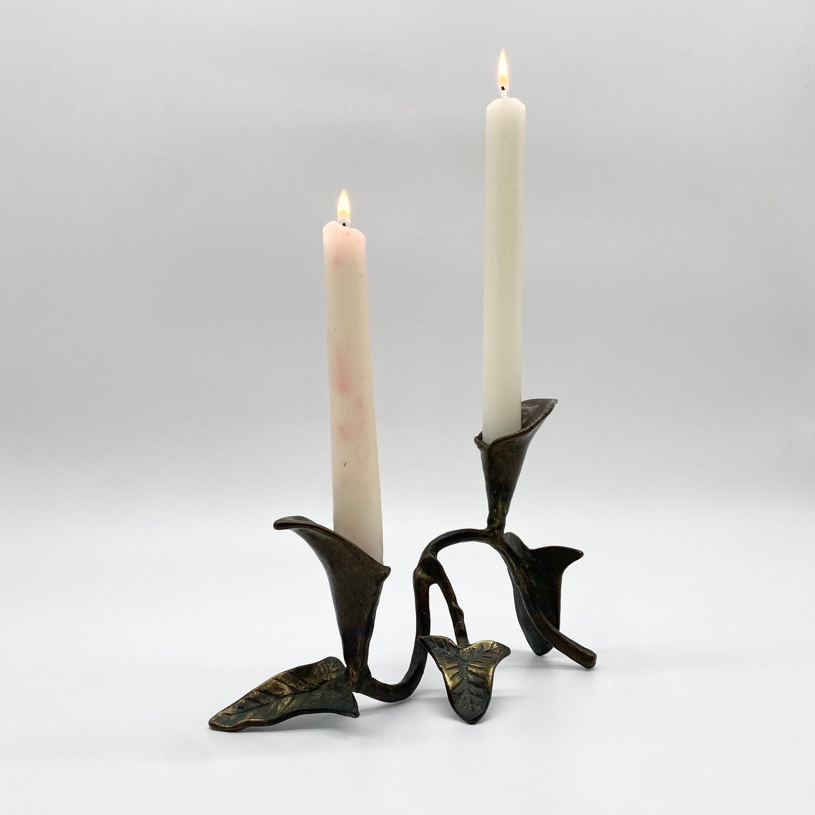 BOUGEOIR EN BRONZE – FLORAL, 1960s – Image 3