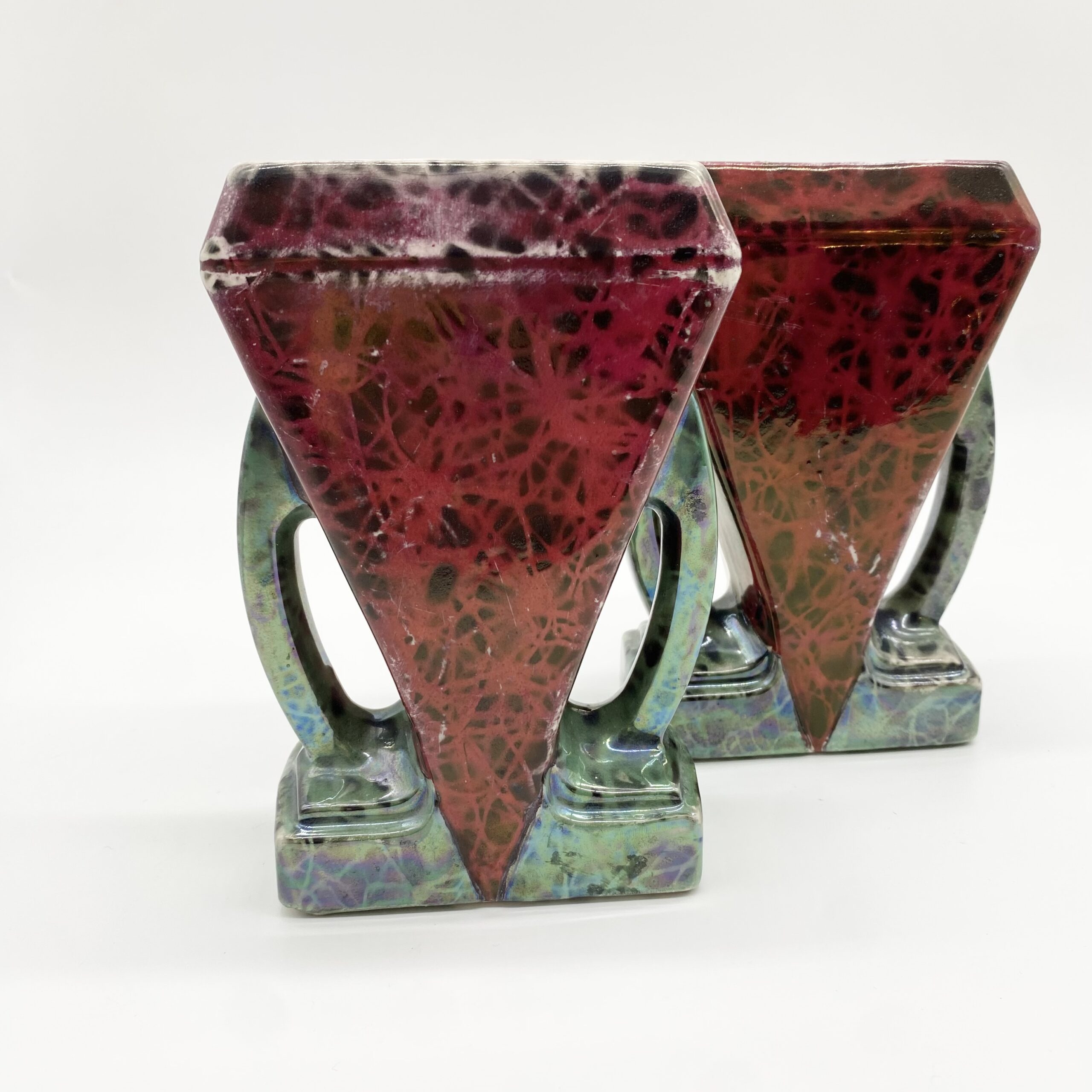 PAIRE DE VASES ART DÉCO – "MAJOLIQUE WASMÜEL", 1930s – Image 4