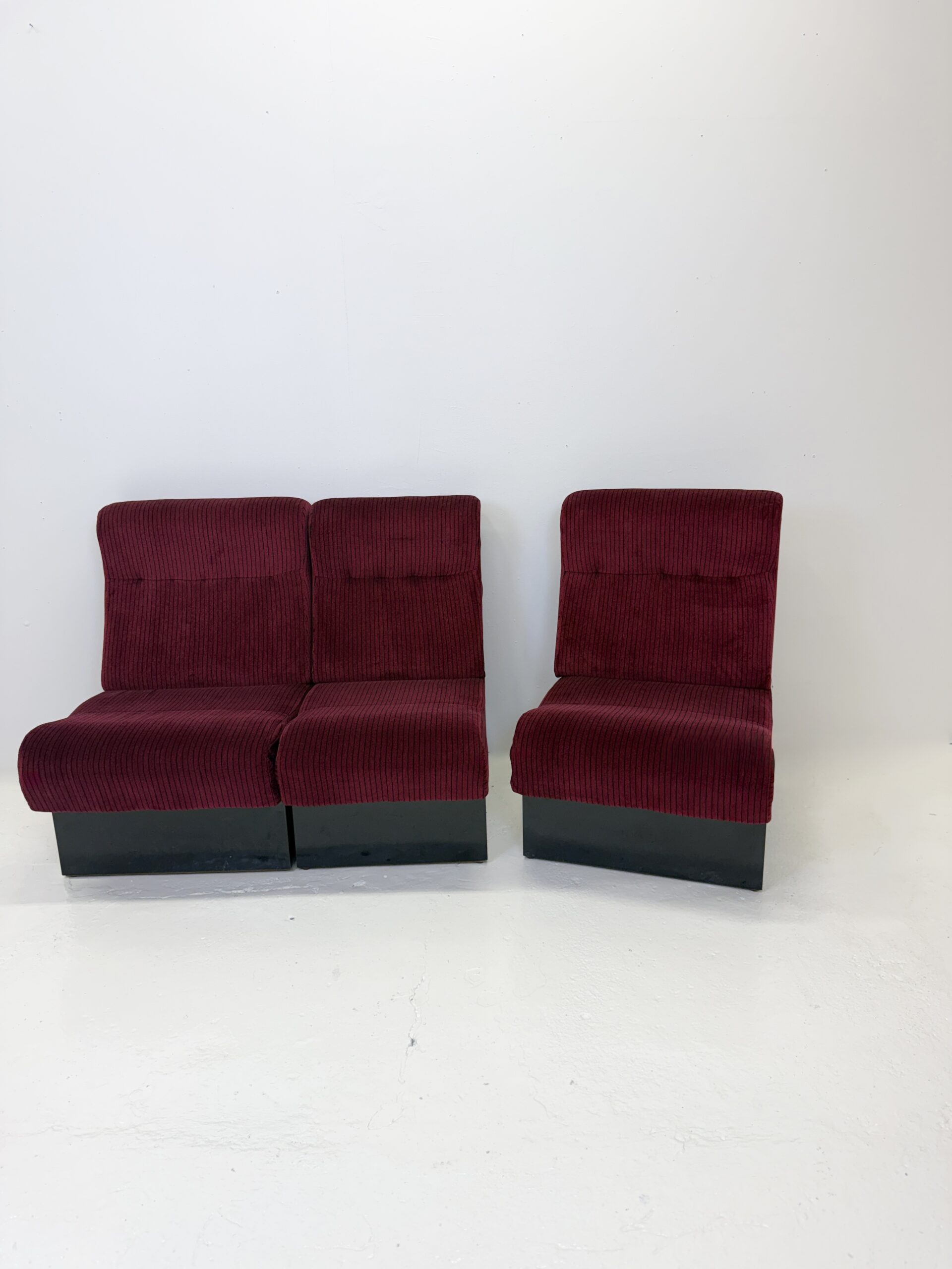 CANAPÉ MODULABLE "CINEMA", 3 CHAUFFEUSES — ITALIE, 1970s – Image 8