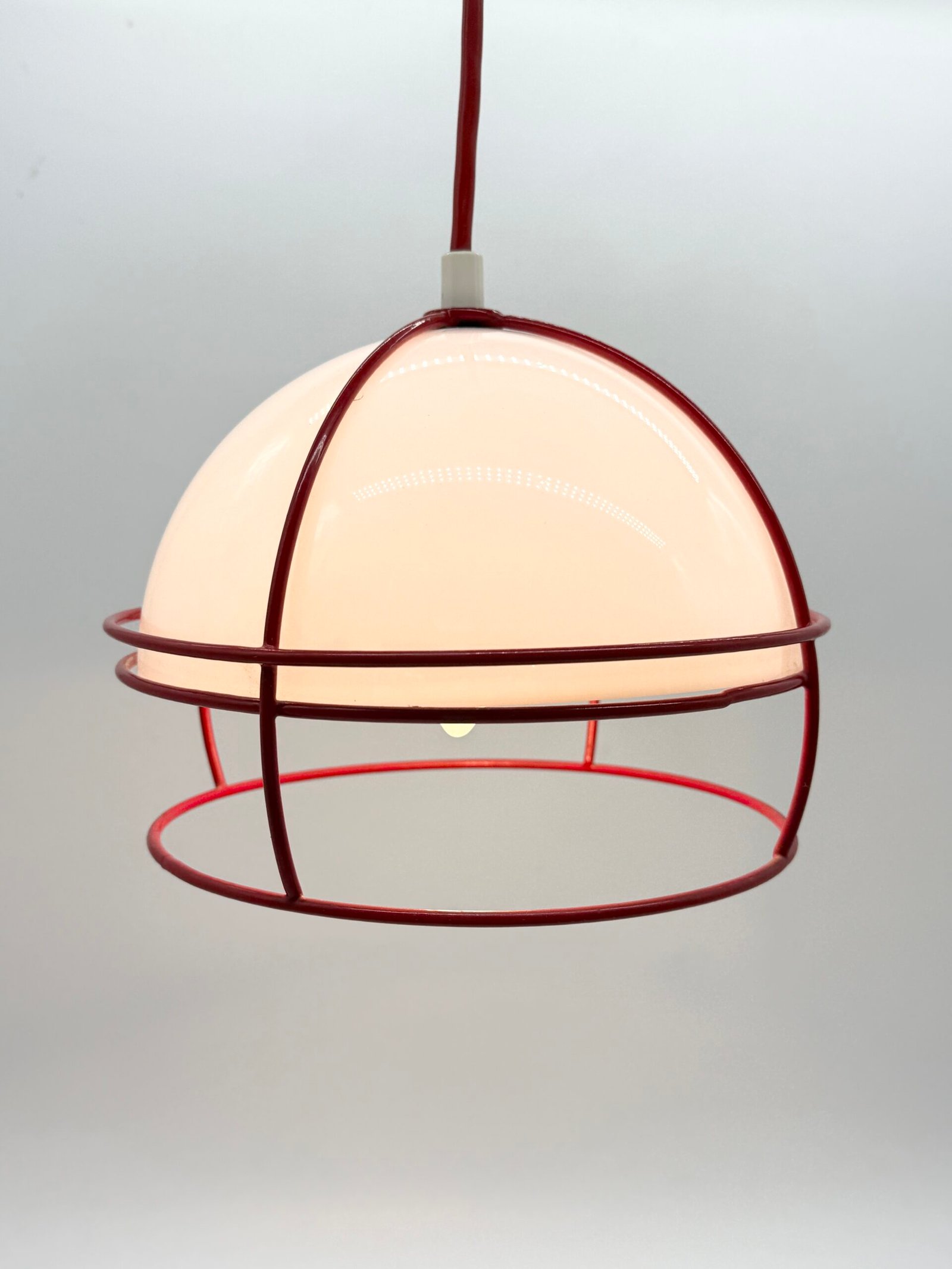 SUSPENSION POSTMODERNE "GRID" ROUGE, 1970s – Image 16