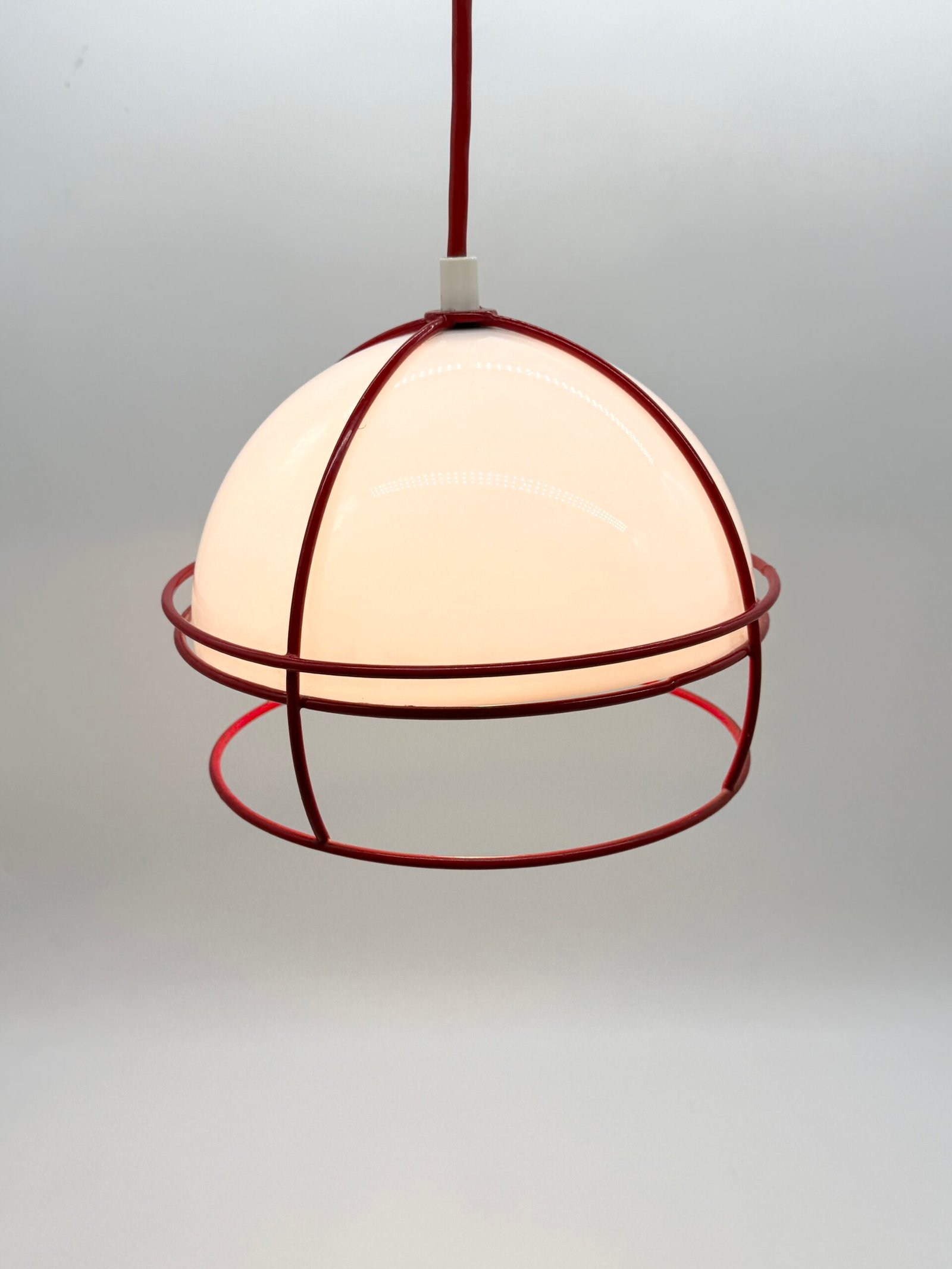 SUSPENSION POSTMODERNE "GRID" ROUGE, 1970s – Image 15