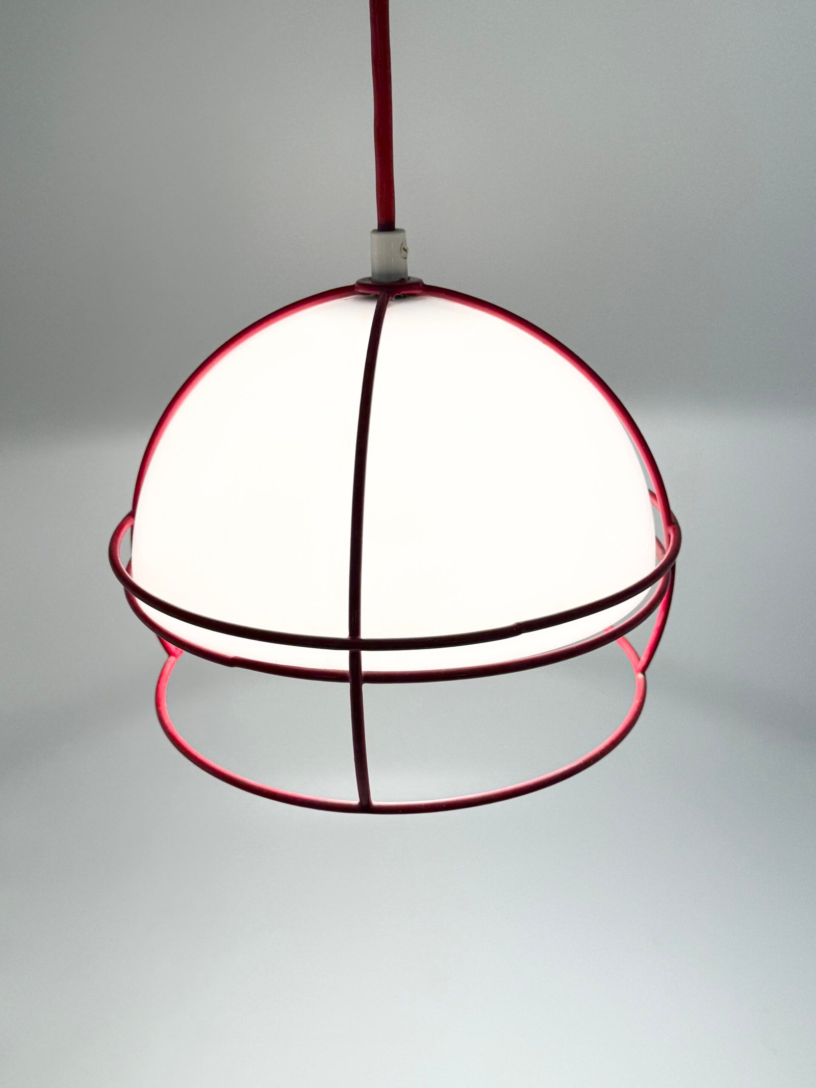 SUSPENSION POSTMODERNE "GRID" ROUGE, 1970s – Image 4