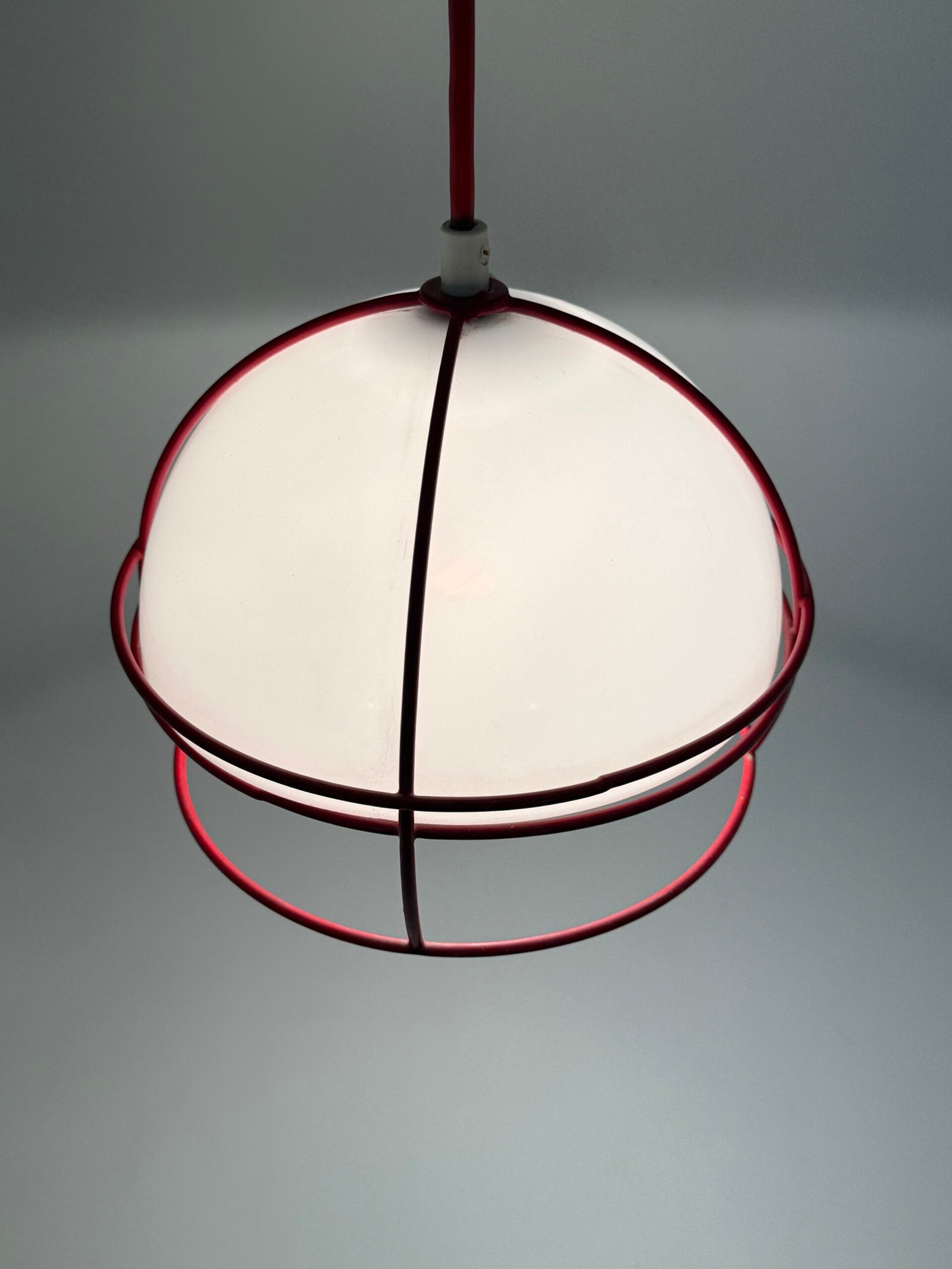SUSPENSION POSTMODERNE "GRID" ROUGE, 1970s – Image 14