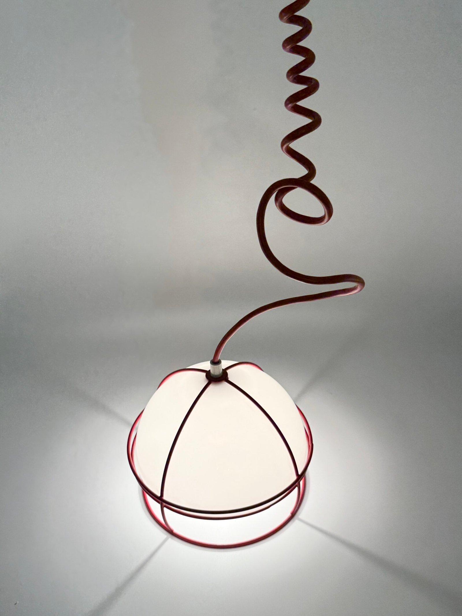 SUSPENSION POSTMODERNE "GRID" ROUGE, 1970s – Image 5