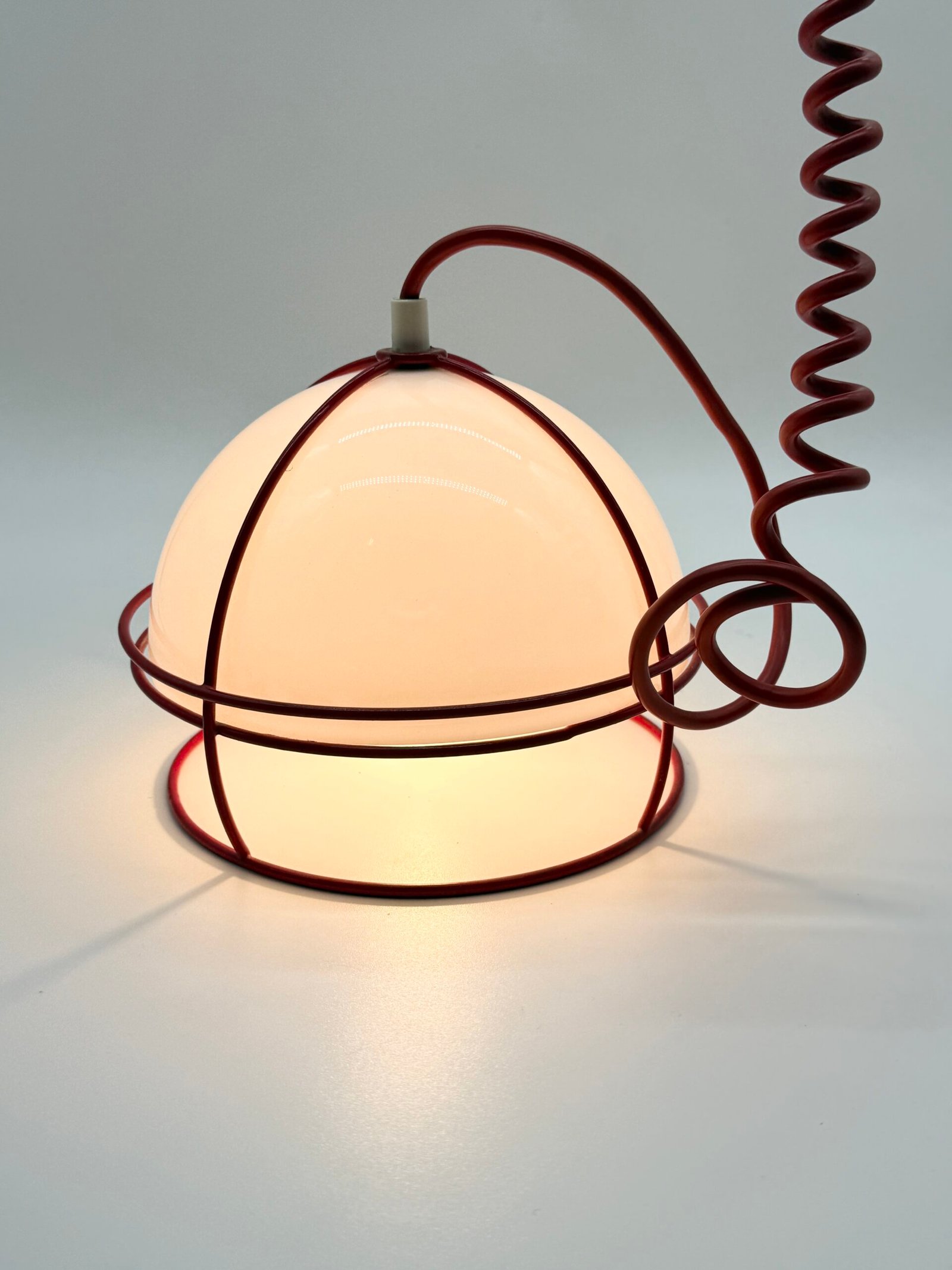 SUSPENSION POSTMODERNE "GRID" ROUGE, 1970s – Image 11