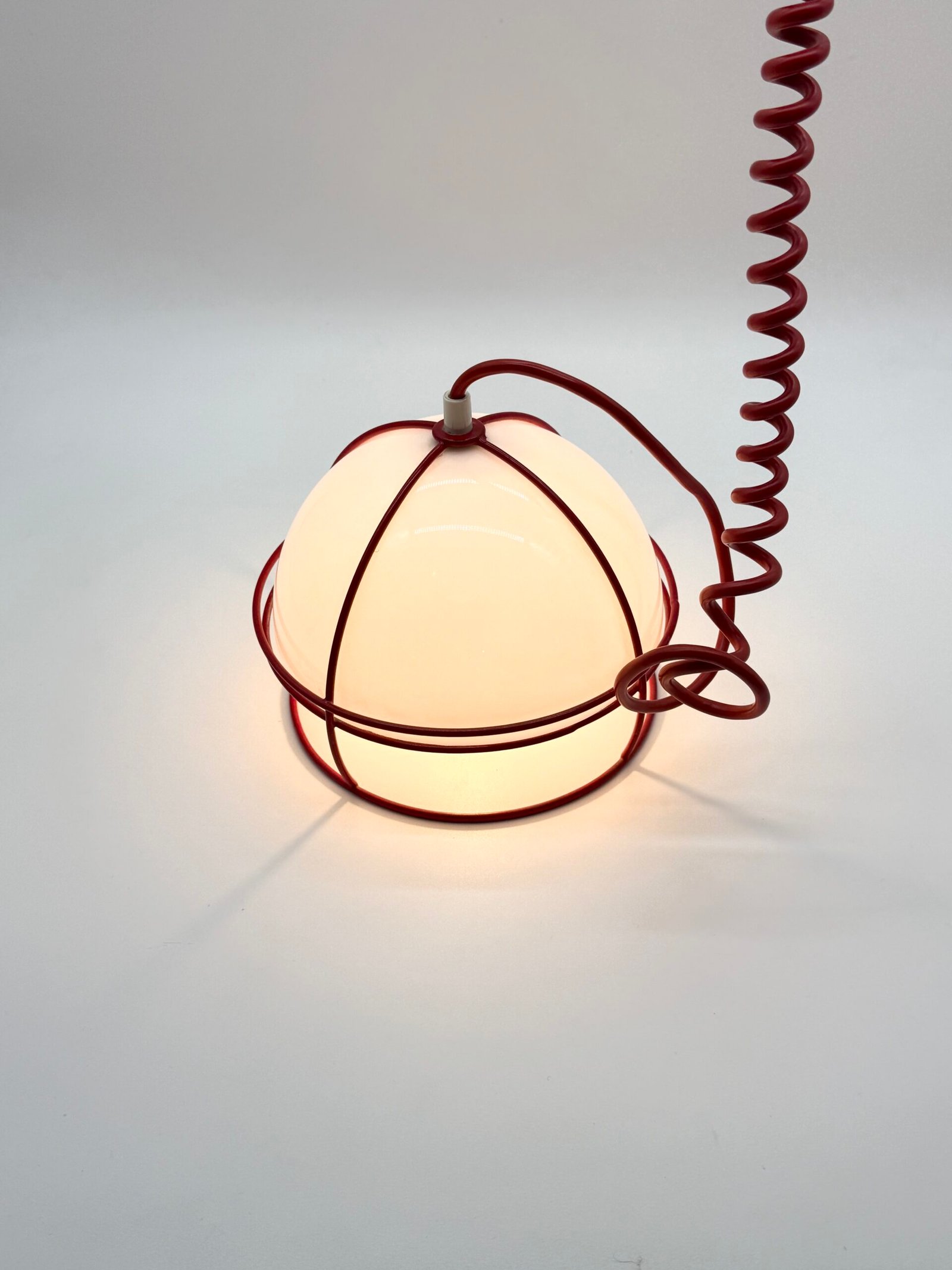 SUSPENSION POSTMODERNE "GRID" ROUGE, 1970s – Image 10