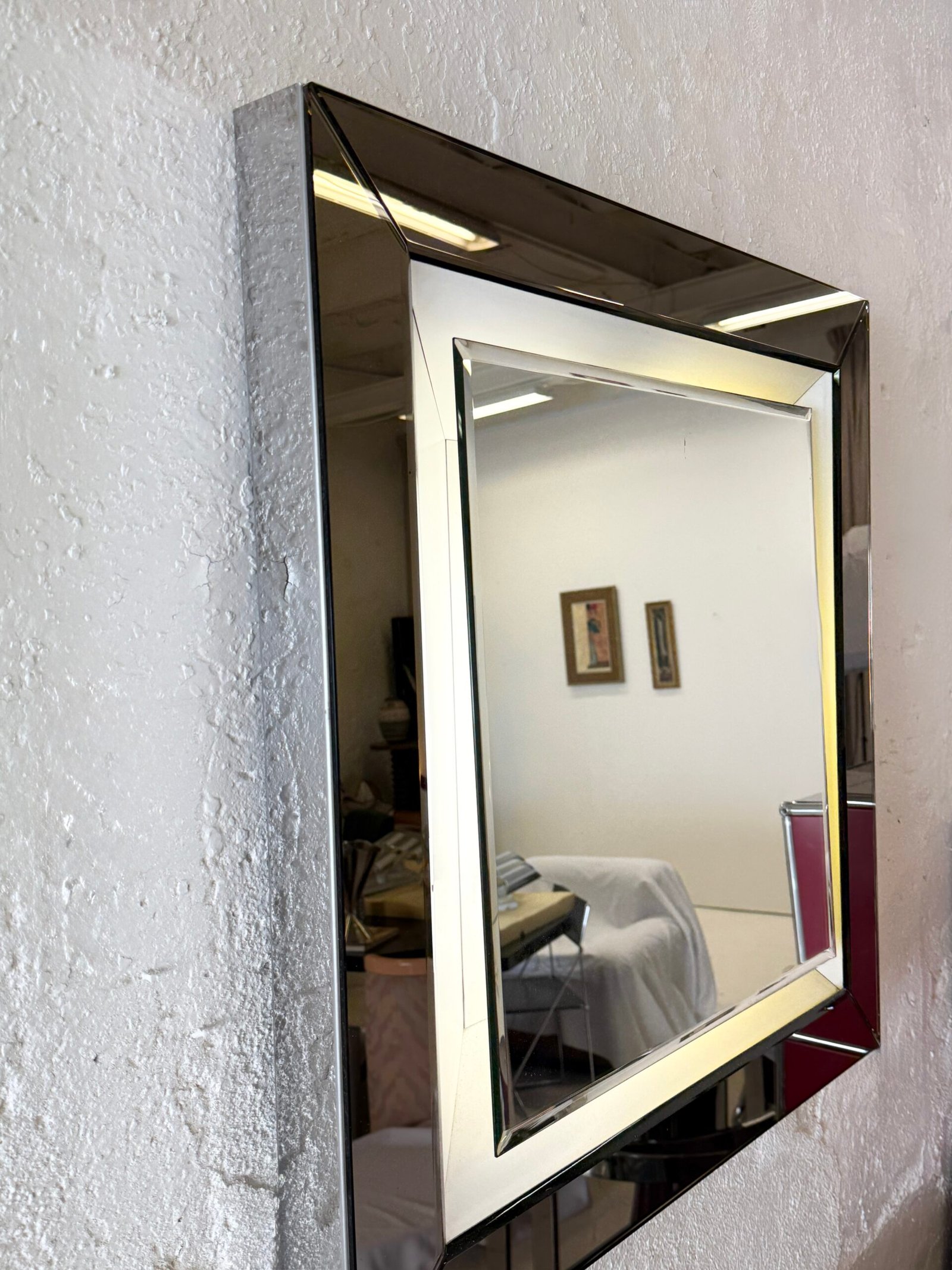 GRAND MIROIR, ÉCLAIRAGE INTÉGRÉ – ITALY, 1970s – Image 4